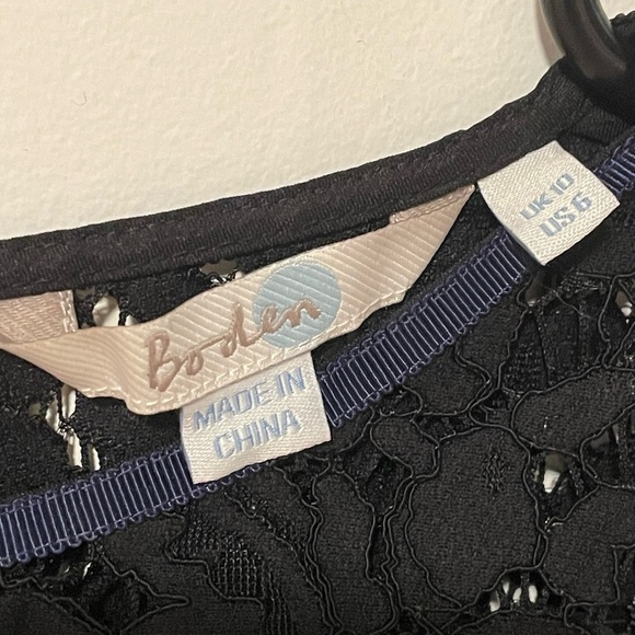 Elegant Boden Black Fitted Lace Top Women’s 6/Small - Picture 3 of 14